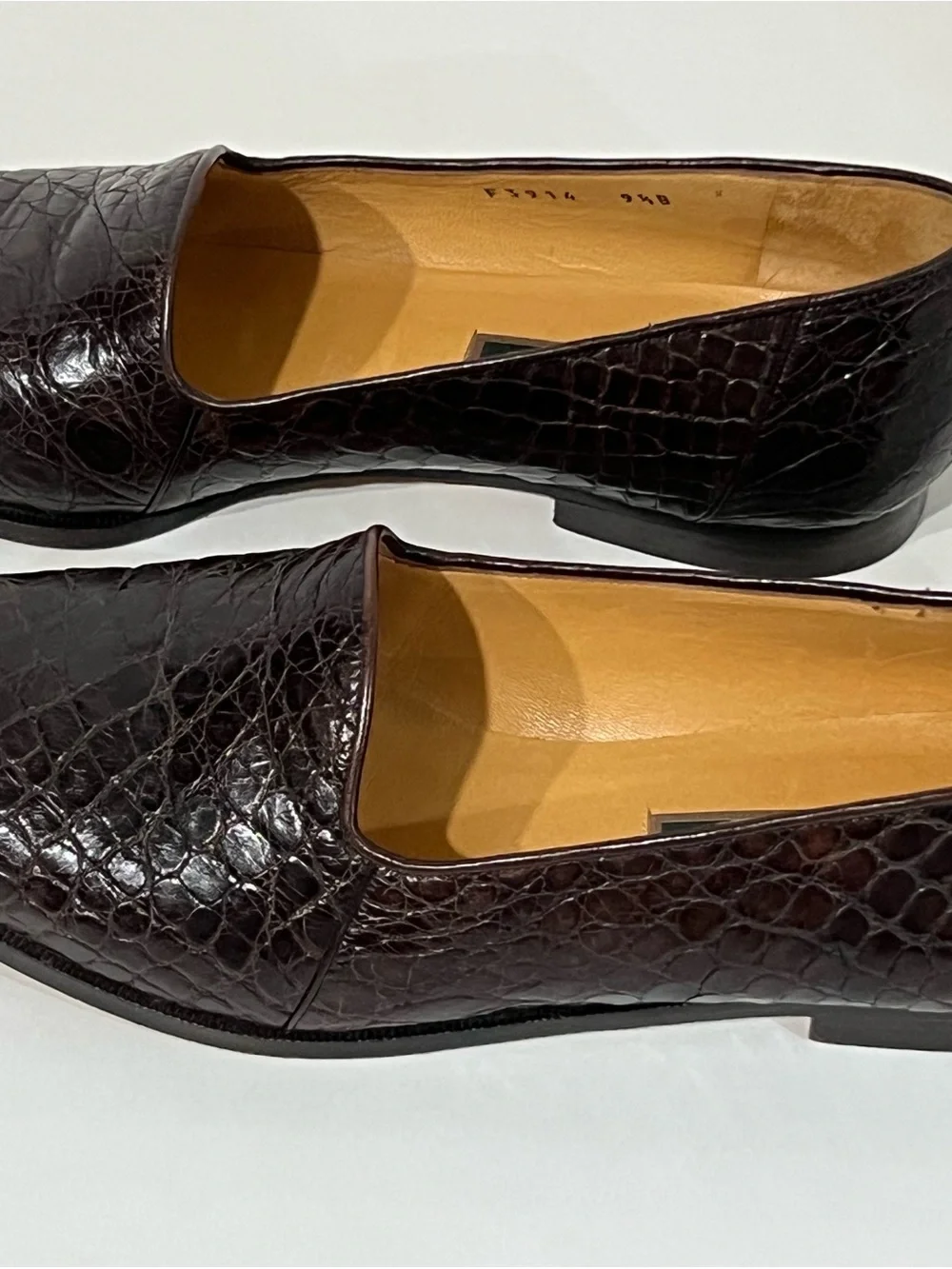 Cole Haan Women’s Dark Brown Crocodile Leather Loafers